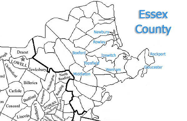 Map Of Essex County Massachusetts 