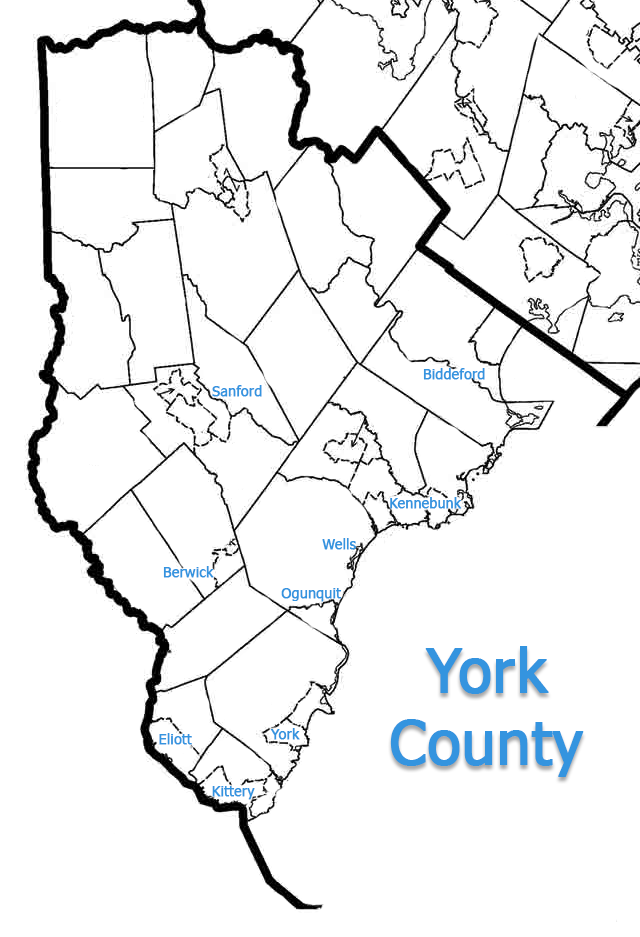 York County Map Showing Townships County Map York County Map ...