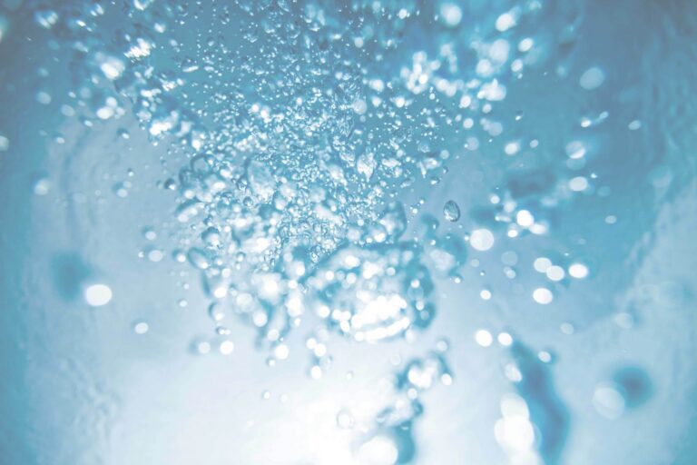 Air bubbles in water