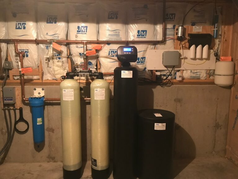 Twin (redundant) arsenic removal system with test ports and high efficiency 1 1/2 cubic feet Water Softener with 'big blue
