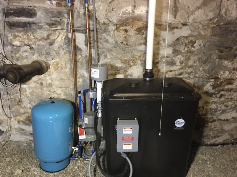 Water treatment system to remove radon